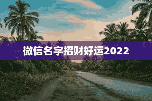 微信名字招财好运2022